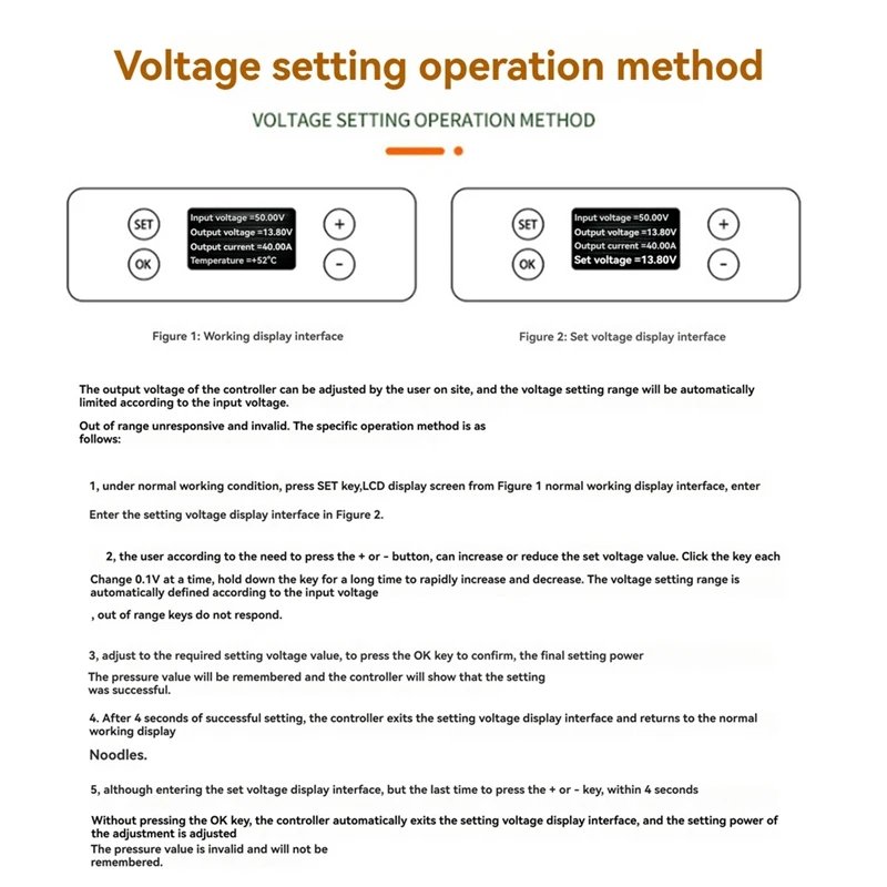 MPPT Solar Controller with LCD Display 20-85V Voltage Adjustable Efficient Photovoltaic Step-Down Module  -Miuai】