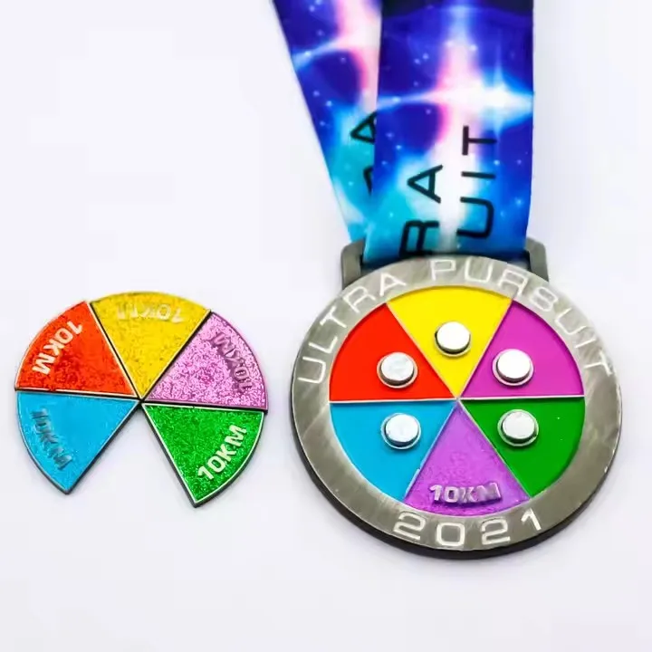 

Factory Design Blank Award Creative Combination Puzzle Medal Custom Sports Swimming Race Medal