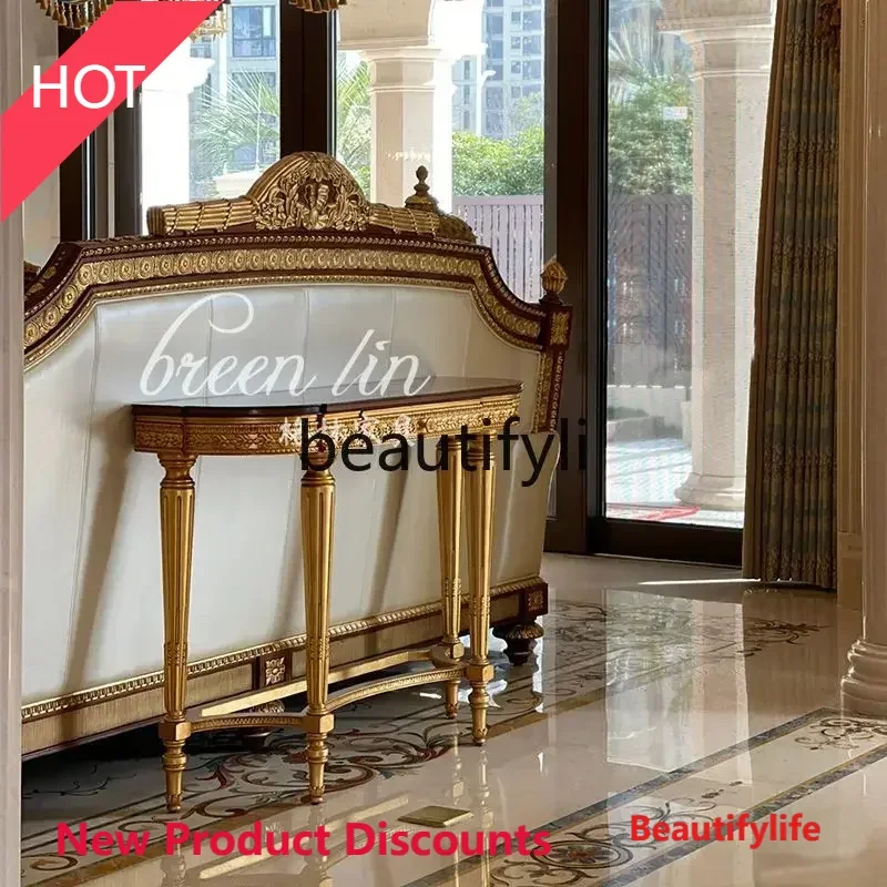 

E46 French retro solid wood porch/American country, wall decorative cabinet/partition side table