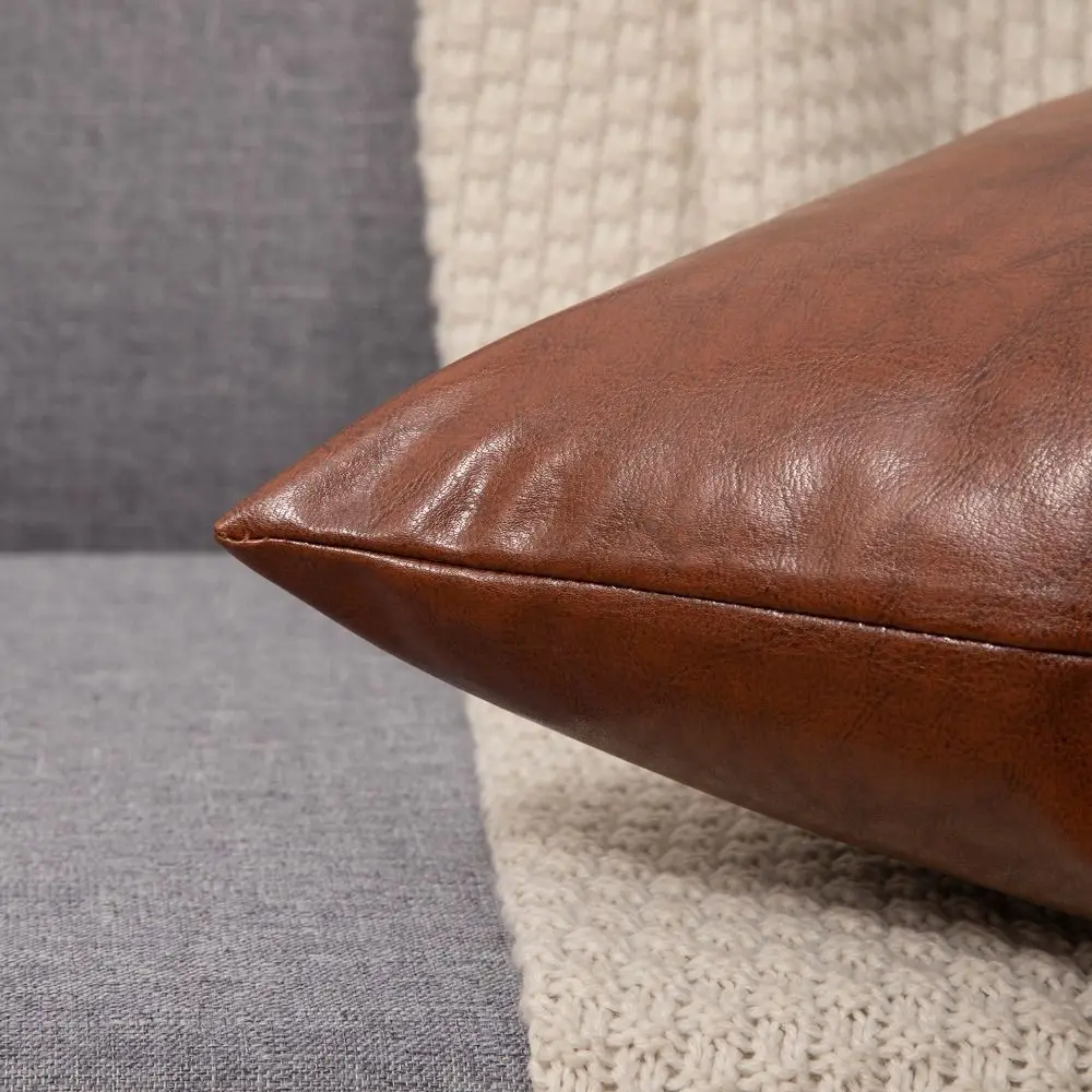 Home Textile 30x50cm Throw Pillows Cover PU Leather Rectangular Cushion Cover Comfortable Cartoon Pillow Shell Sofa