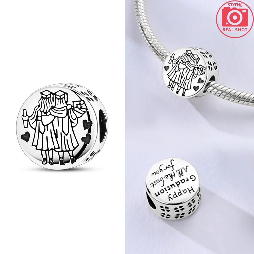 

Charms Plata 925 Family and Friends Heart-shaped Pendantss Fit Original 925 Bracelets Charms for Women Jewelry DIY Making Gifts