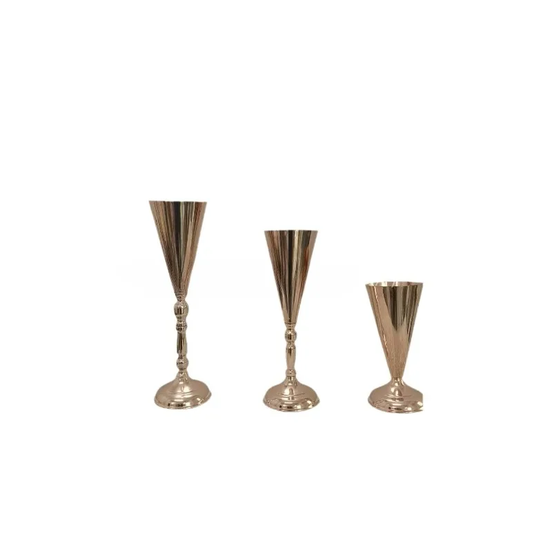 

road guide electroplated gold, flower ware wedding flower stand table dried flowers, flower arrangement vase decorative ornament