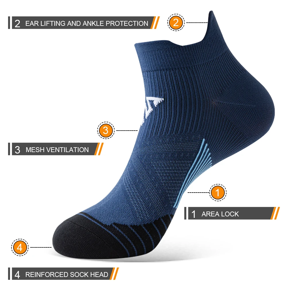 Sports Socks Breathable Running Fitness Compression Socks Professional Marathon Quick Dry Socks Elastic Footwear For Men Women