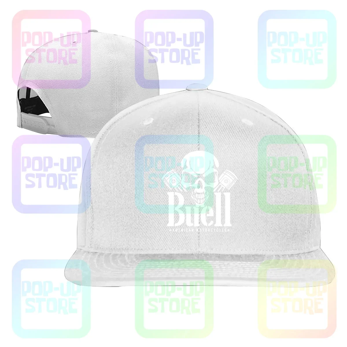 Buell American Motorcycles Skull Piston Snapback Cap Baseball Caps Style Hipster Best Quality