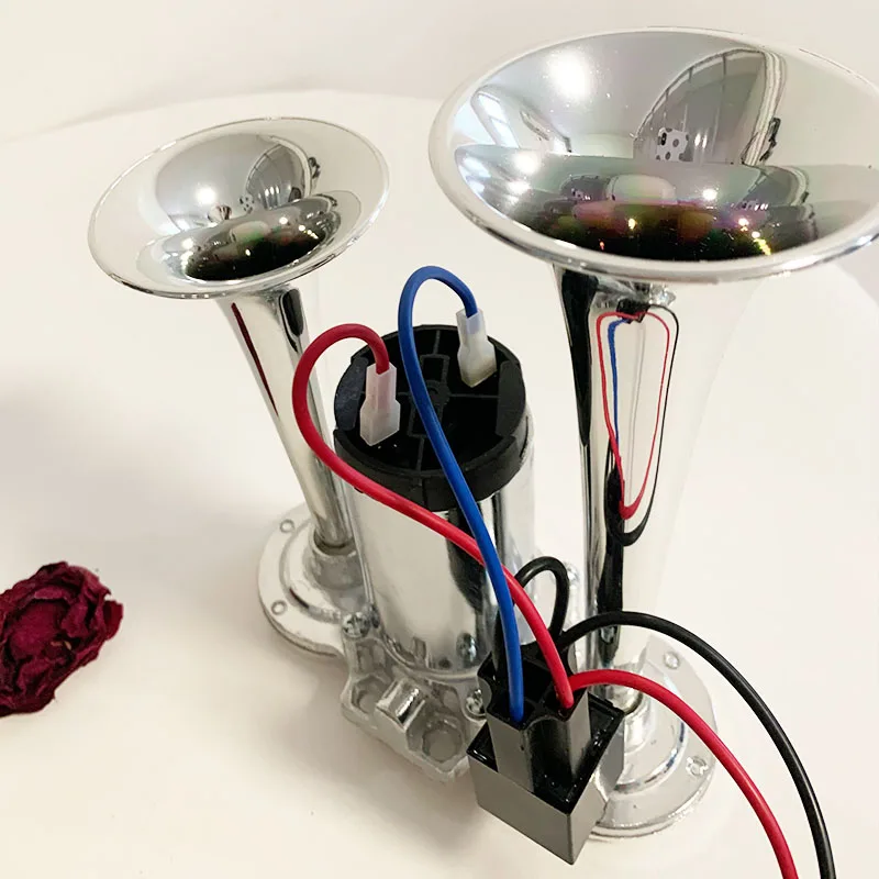 

150DB Super Loud Car Electric Dual Trumpet Horns 12V 24V Air Horn Speaker for Car SUV Vehicle Boat Train Motorcycle RV Truck