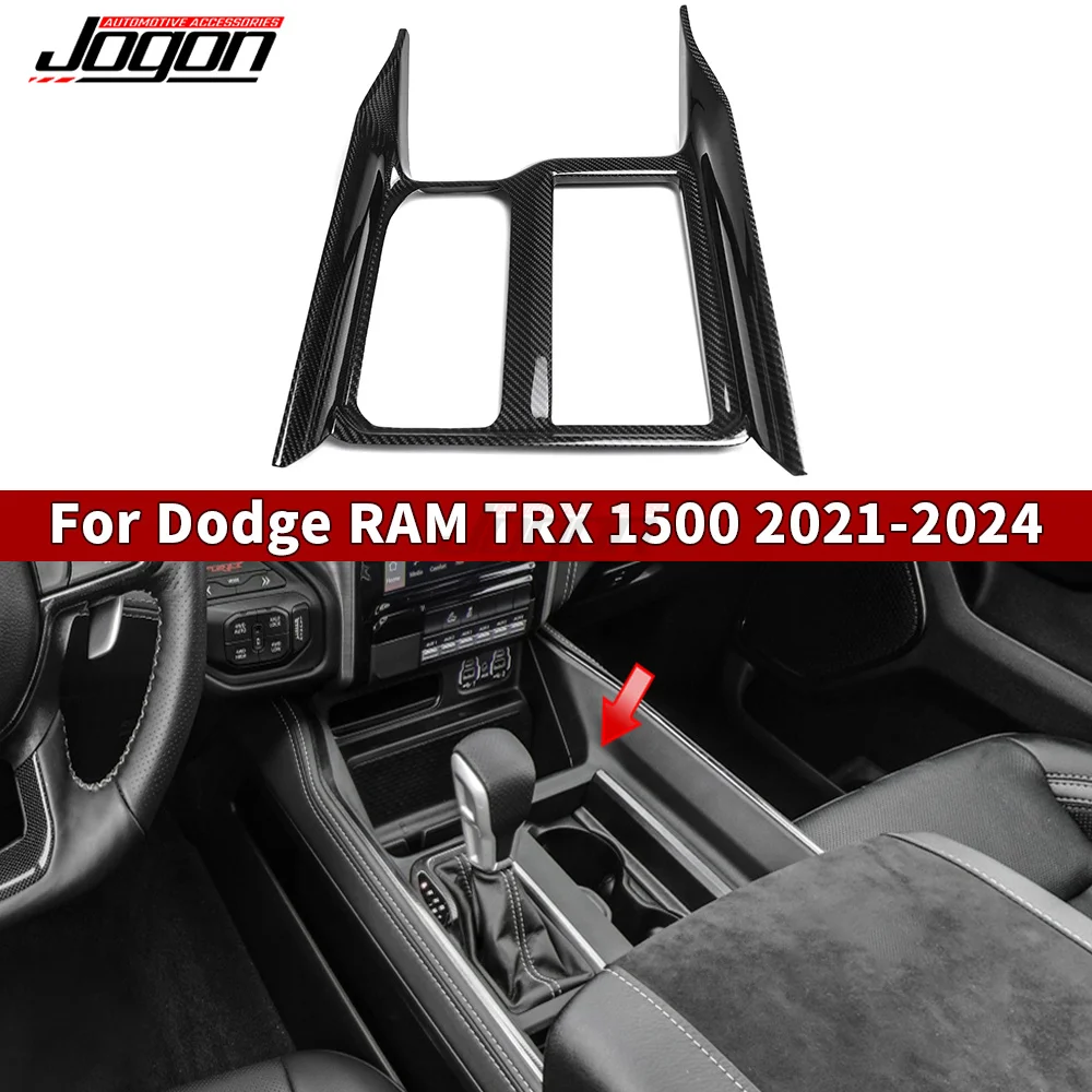 

Для Dodge Ram 1500 2021 2022 2023 2024 коробка для хранения из настоящего углеродного волокна Автомобильная крышка центральная консоль панель автомобильные аксессуары