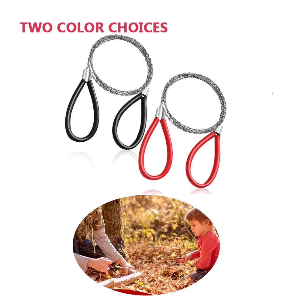 Stainless Steel Cable Saw Metal Wire Hand Pocket String Rope Emergency Survival PVC Pipe Cutting Tool for Wood Camping Hiking