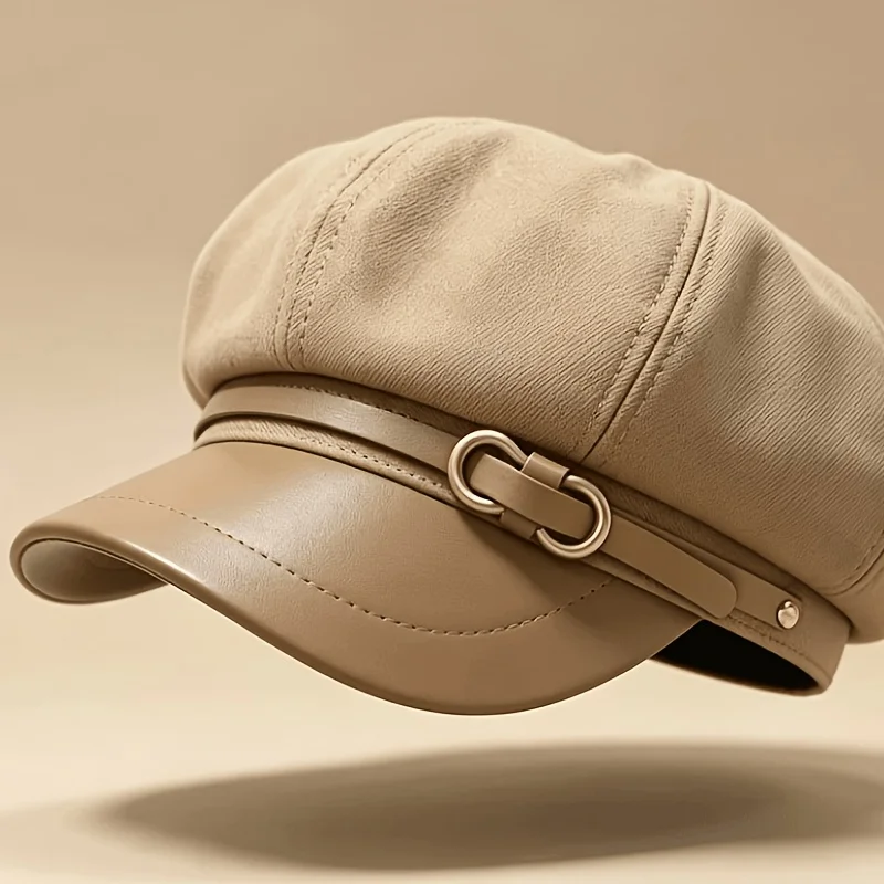 Street Photography High-end Autumn and Winter Women's Berets Eight-panel Caps and Flat Caps