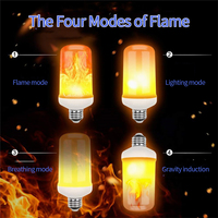 E27 E26 LED Dynamic flame effect light Multiple mode Creative corn lamp Decorative lightFor bar hotel restaurant party Universal