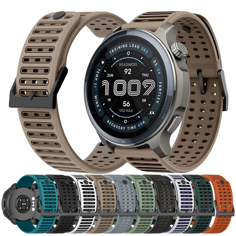 22 mm Sport-Silikonarmband für Amazfit Balance 2/Cheetah Pro, atmungsaktives, weiches Band für Amazfit Bip 6 5/GTR 4 3 2/Active Max/Helio