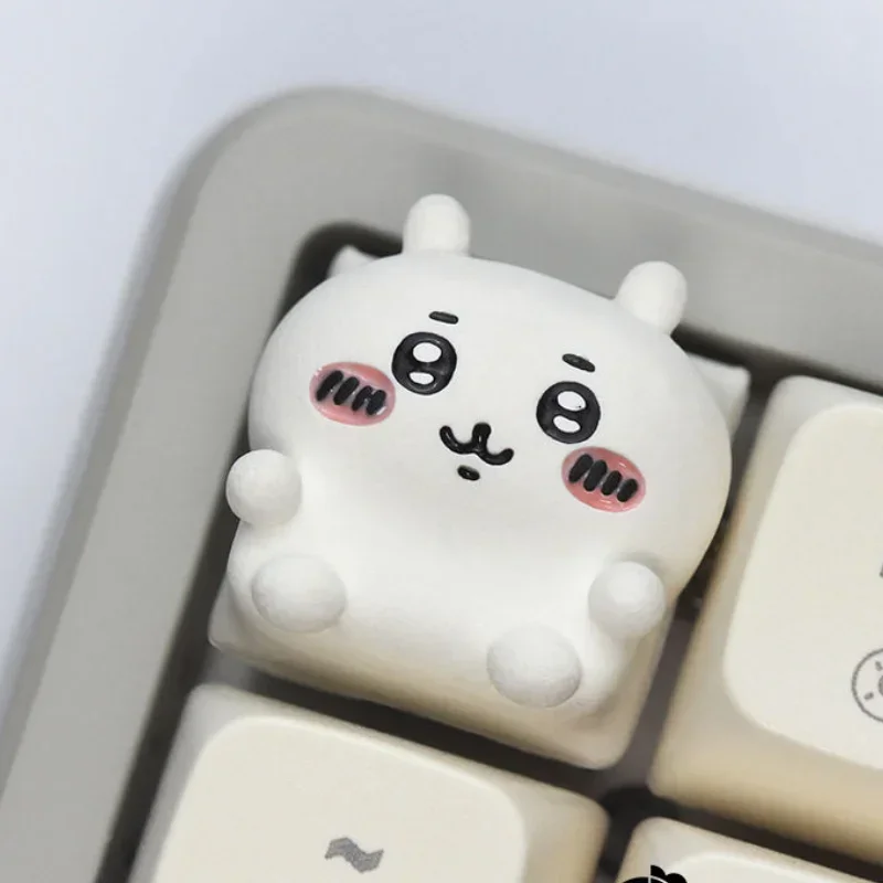 Kawaii Hachiware Chikawa Mechanical Keyboard Cap Anime Usagi Personalized Resin Cute Cartoon Girl Art Keycap Creative Keyboard