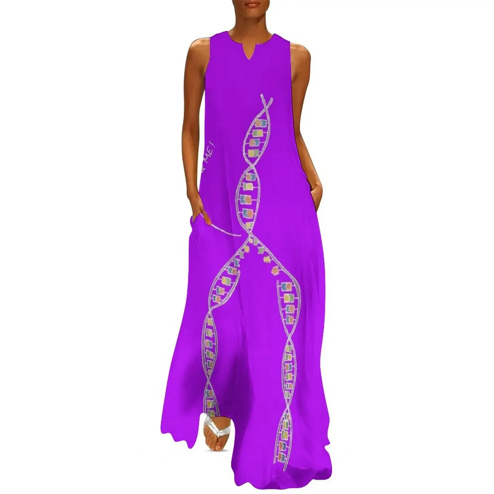 

Stop copying me! - DNA (Dark background) Long Dress dresses summer woman 2025 Long dresses Dress
