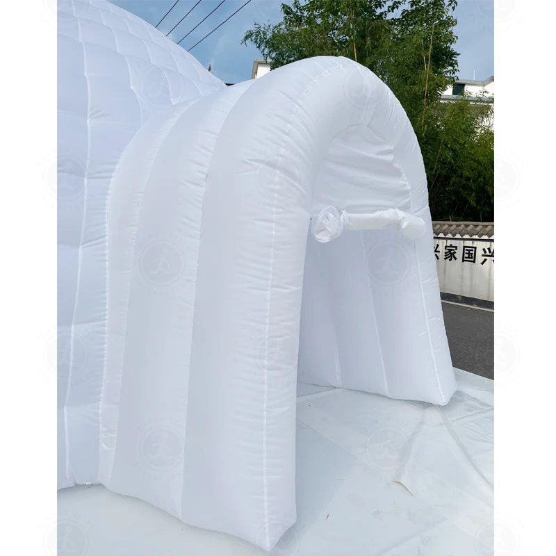 Oxford Fabric Portable Inflatable  Tent With Led Light Disco Night Club Dance Party House Igloo Marquee for Wedding Camping