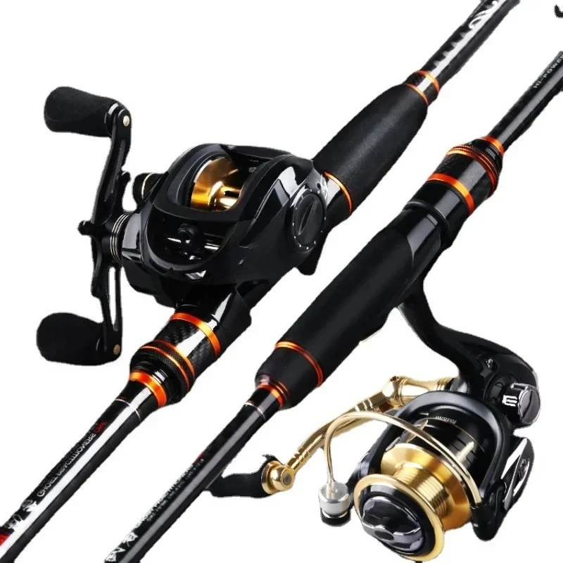 

Rod Set Sea Fishing Spinning Casting Three Section Long Range Carbon Ultra Light Ultra Hard Metal Wheel Seat