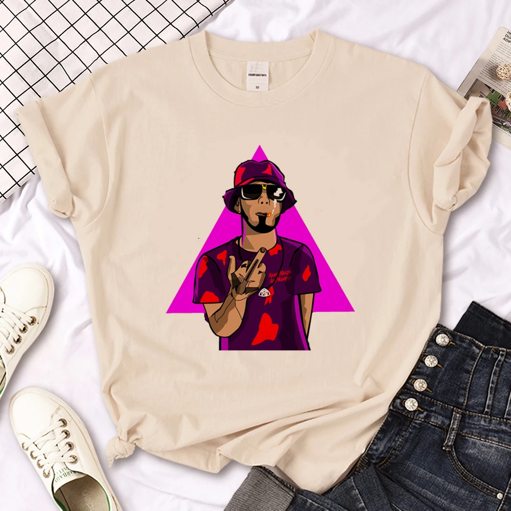 Женская футболка Anuel Aa, красочная панк-аниме, каваи, модная футболка Y2k, эстетичная кавайная графика, аниме