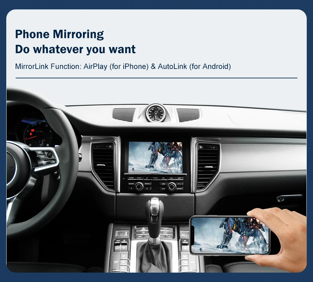 Road Top Kabelloses CarPlay für Porsche Macan Cayman Cayenne Panamera PCM3.1 Android Auto Mirror Link AirPlay Auto-Zubehör – Detail 7