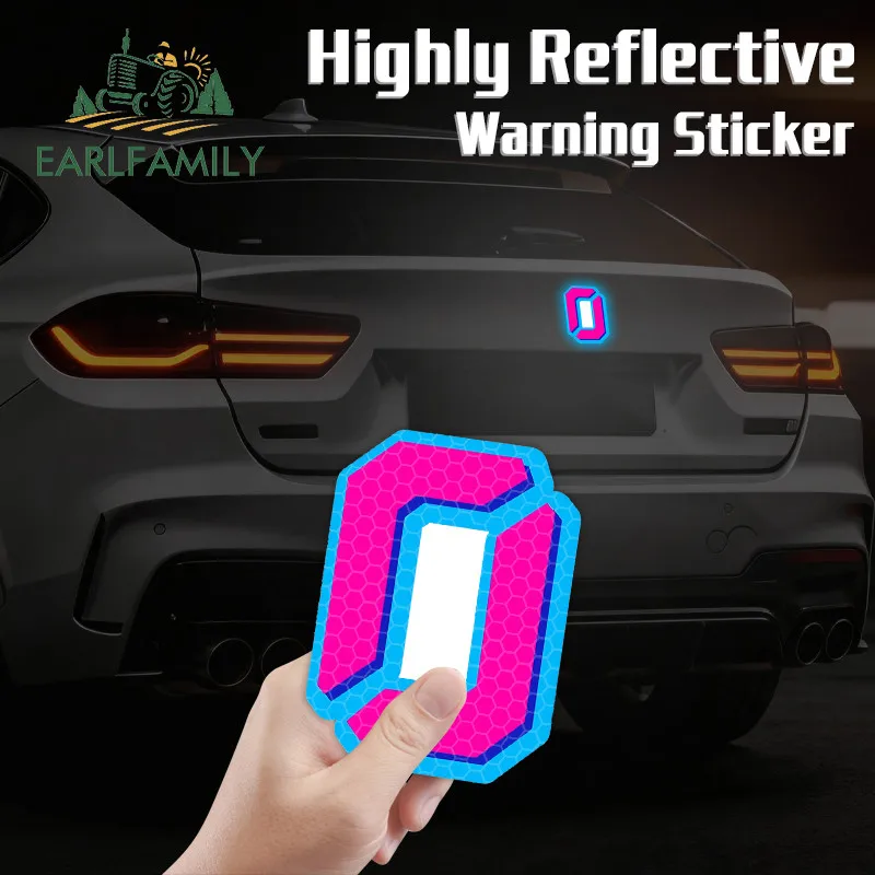 

EARLFAMILY Racing Number Reflective Car Sticker Personality Windows Truck Vinyl Waterproof Decals Scratch-Proof Car Accessories
