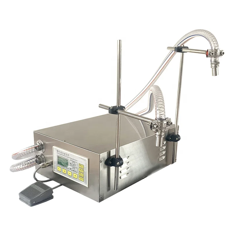 

QH-G41B 2 Nozzles Liquid Filling Machine Perfume Water Juice Essential Oil Electric Digital Control Pump Liquid Filling Machine