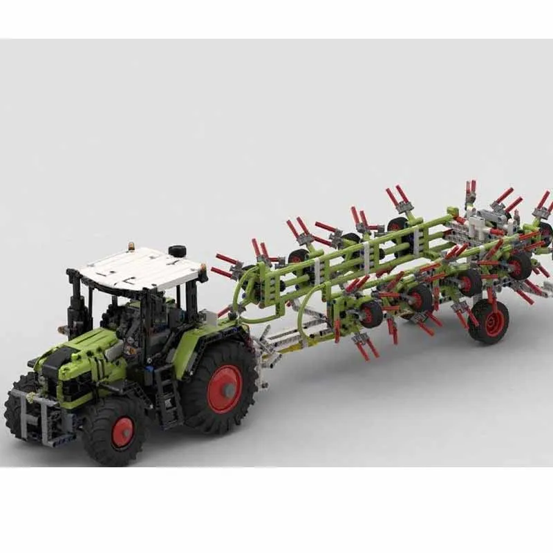 94020 Building Block Tractor Hay Rake Trailer Model, 2003 Pieces, Adult DIY Birthday Gift Christmas Gift MOC-94474