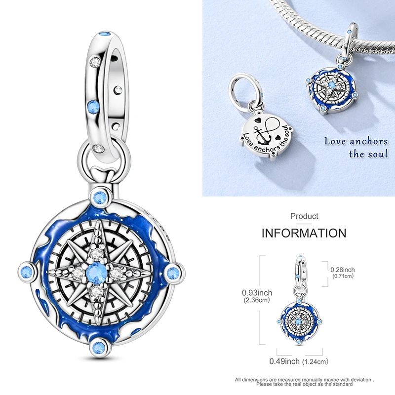 Blaue Serie 2026 Heiße 925 Sterling Silber Charms Flugzeug Traumfänger Teufelsaugen Passend für Armband DIY Schmuck Original Damen Geschenke – Detail 2