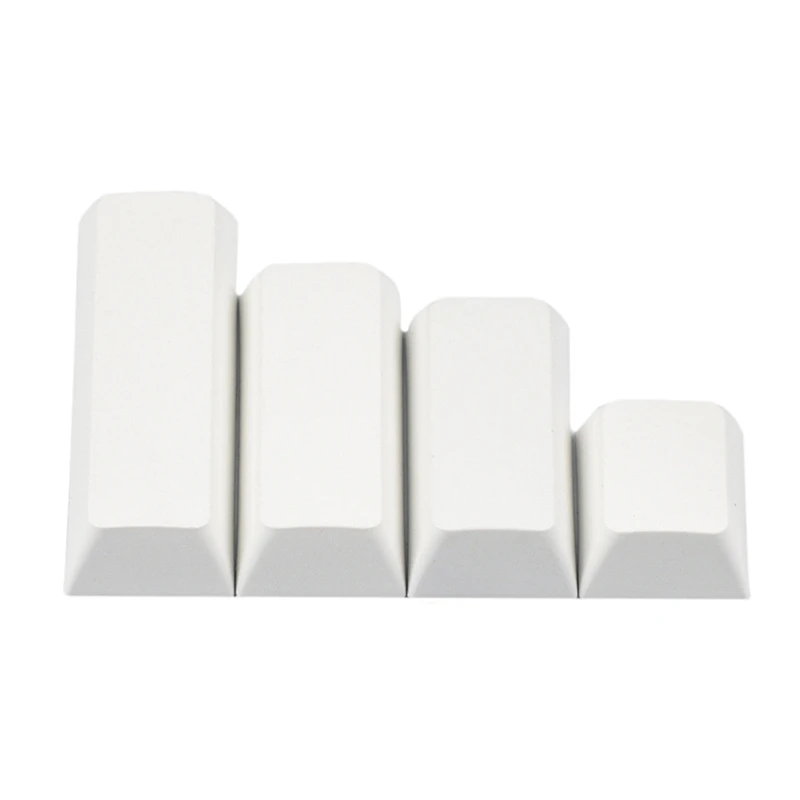 R91A 4Pcs 1.25u 2u 2.25u 2.75u Keycaps ทนทาน PBT Keycap XDA นูน Spacebar Key สำหรับ Arisu ปีก (สีขาวสีดำ)
