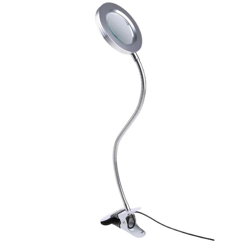 Lente d\'ingrandimento con luce Lampada d\'ingrandimento a LED 8X Clip Lente d\'ingrandimento flessibile a 360°