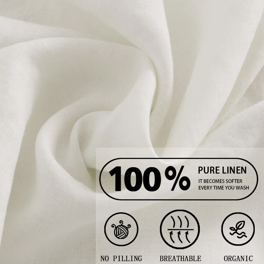 100% Linen Mattress Protector Cover, Elastic Fitted Sheet, Breathable Pad Bed, Double Couple Bedspread, 2 People, 150, 160x200