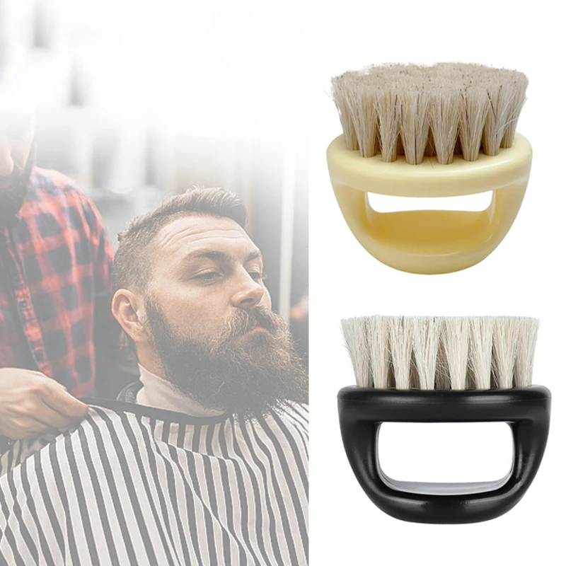 Men's Shaving Brush Barber Salon Facial Beard Cleaning Shave Beard Brush Hair Stylists Tool Finger Brush Beard Styling Brush