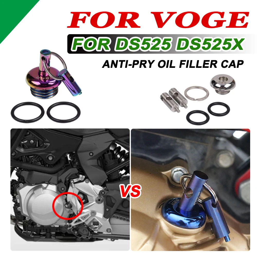 

For VOGE 525DSX DSX525 DS525X DSX 525 DSX 2023 Motorcycle Accessories Anti-theft Engine Oil Filler Plug Cap Lock Cover Screw