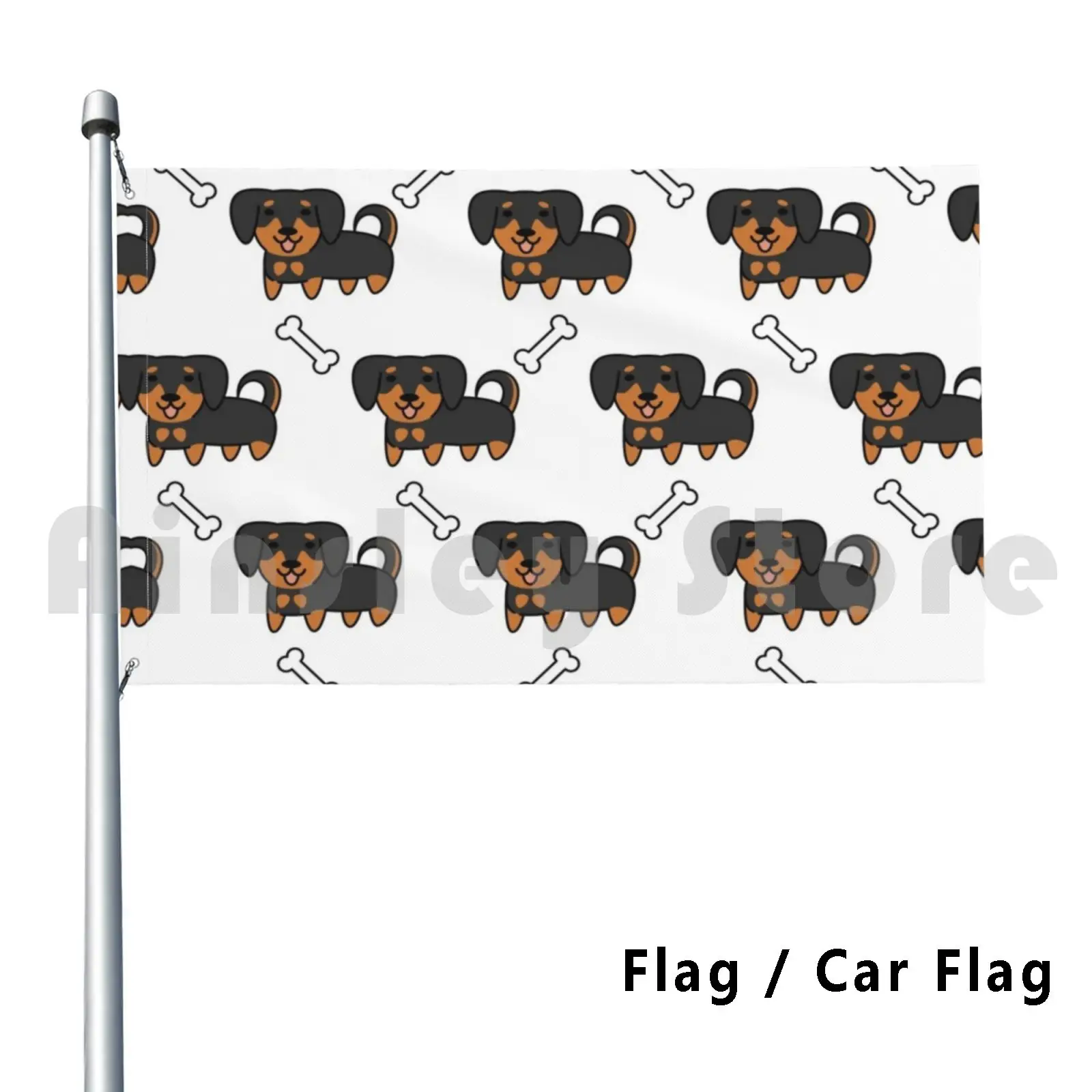 Bones Pattern Dachshund Flag Car Flag Funny Bones Pattern Dachshund Doxie Dog Dachshund Gift Dachshund