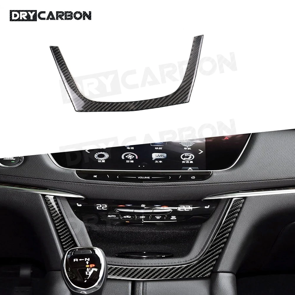 

1Pcs Carbon Fiber Center Console Storage Box Frame Cover Car Accessories Interior Car Decor Trim for Cadillac XT5 XT6 2016-2019