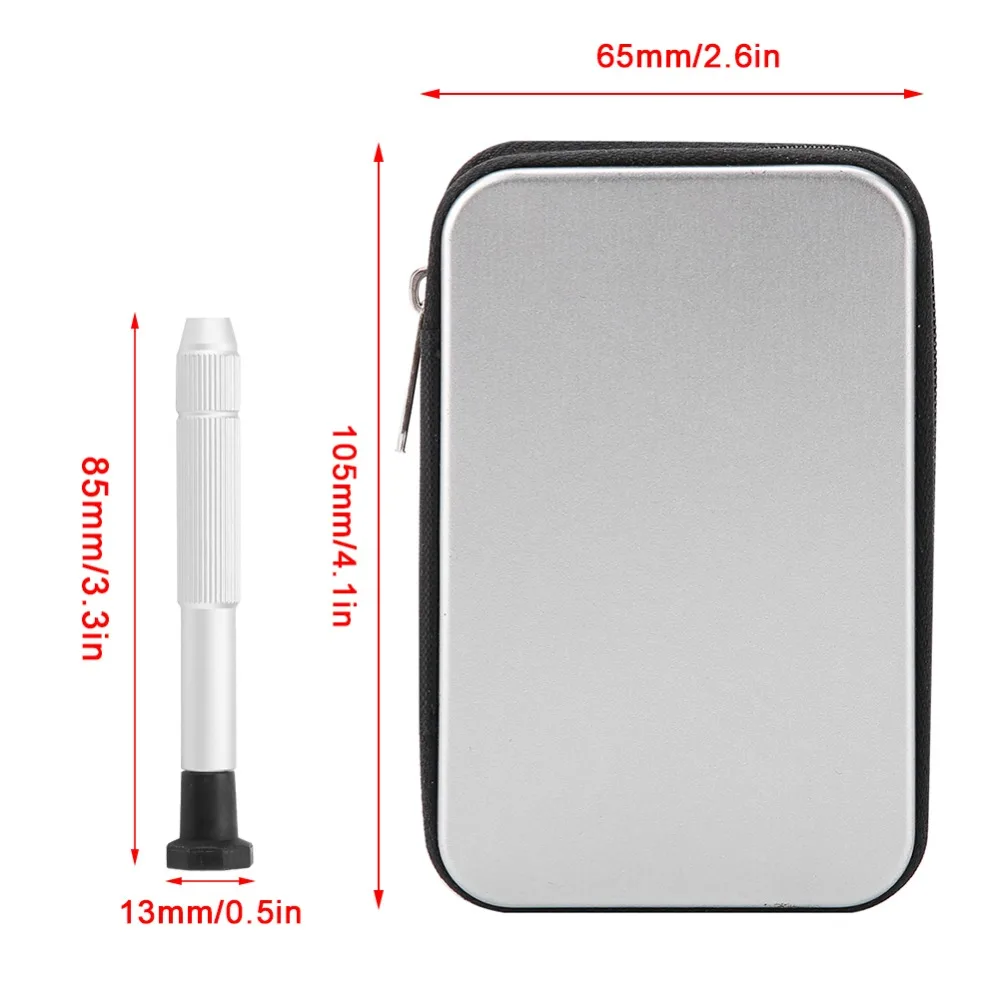 طقم مفك براغي معدني للجيب متعدد الوظائف بحجم مناسب للسفر طقم أدوات إصلاح الساعة #6