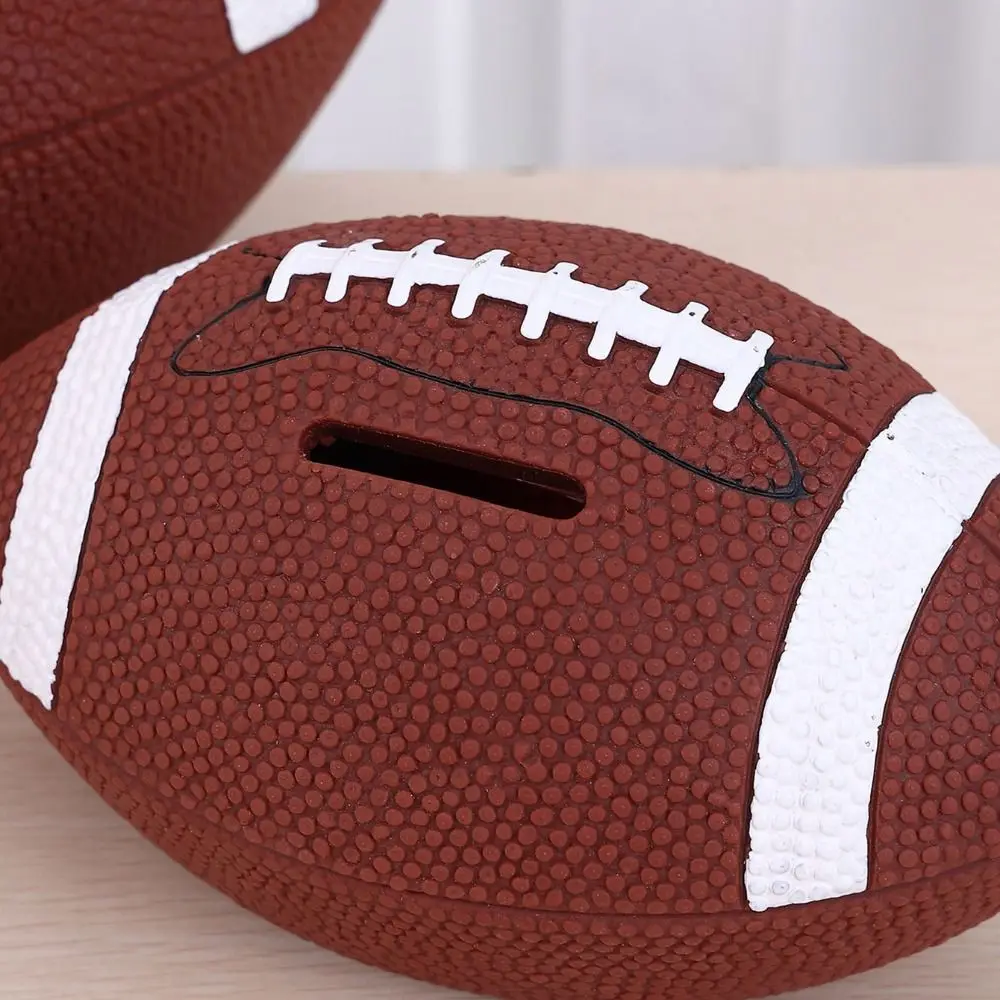 Rugby Voetbal Muntbesparing Tank Grote Capaciteit American Football Rugby Geld Tank Duurzaam Schattig Kinderopbergdoos Ornament