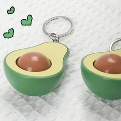 Avocado Massage Bead Keychain Decompression Toys Mini Finger Wrist Neck Massager Fun Fruit Pendant Creative Lanyard Keyring