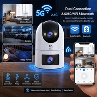 Jooan 4K 8MP Dual Lens Dual Screen IP Camera Wifi Outdoor PTZ Cameras Auto Tracking CCTV Camera Audio Video Indoor Surveillance 2
