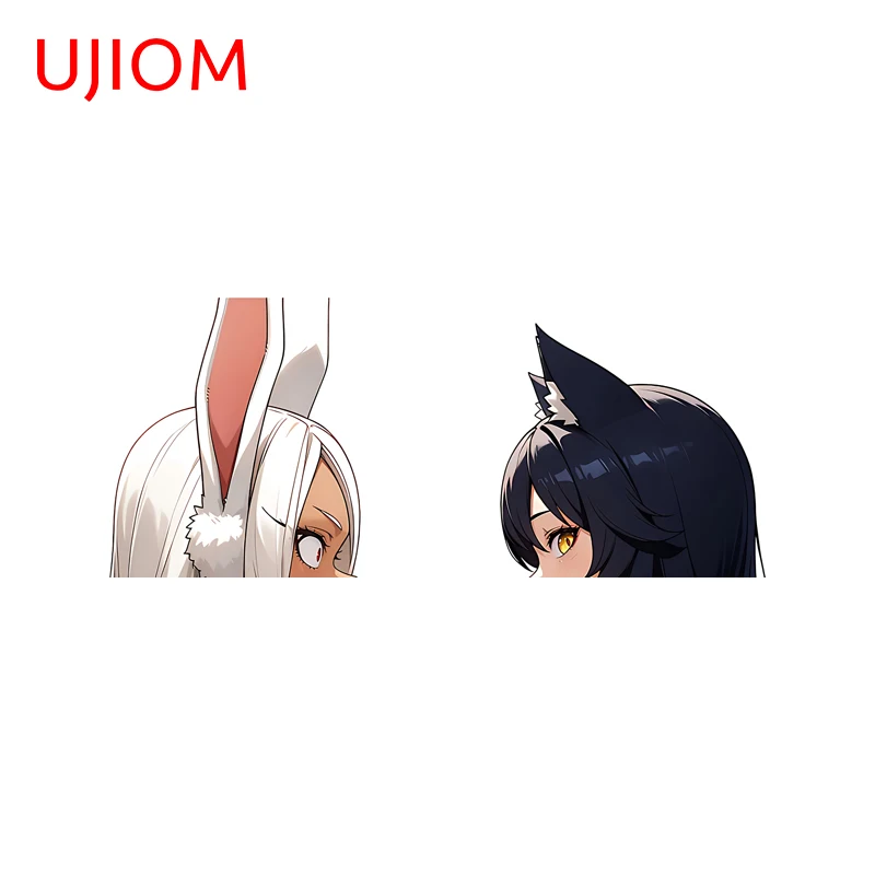 UJIOM Ahri Mirko Stunt Wall Sticker Artistic Elegant Eye Catching Unique Scratch Proof Decal Cupboard Vestibulec Decoration