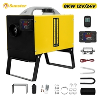 Sunster 8KW Car Heater Diesel Air Heater 12V/24V Parking Heater With LCD Switch Remote Control Fast Heating For RV Trailer Truck