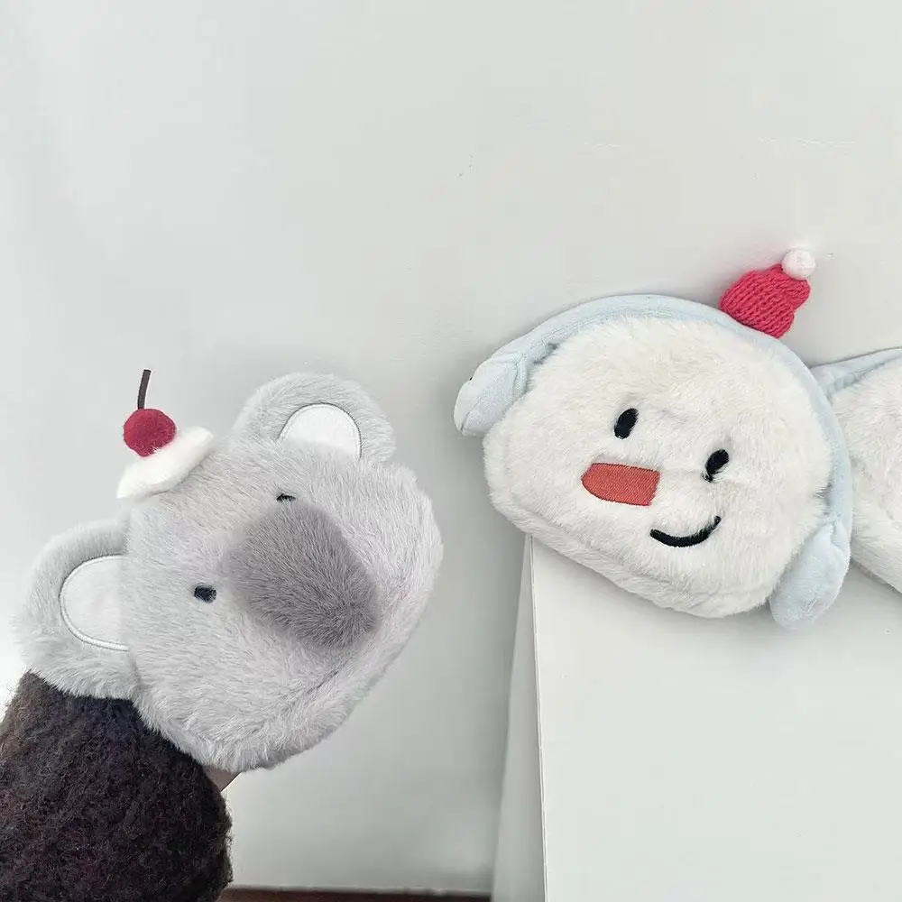 Coin Purse Bag Pendant Card Holder CCD Storage Bag Hanging Neck Card Bag Cartoon Snowman Seal Koala Shape Portable Earphone Case
