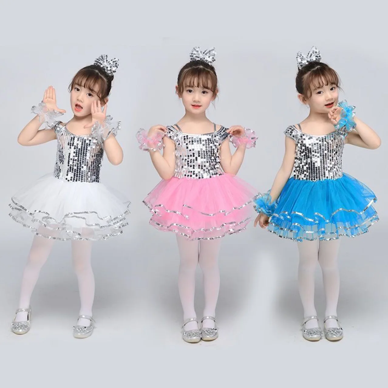 New Modern Dance Costume Tutu Skirt Gauze Skirt Jazz Sequined Dance Costume