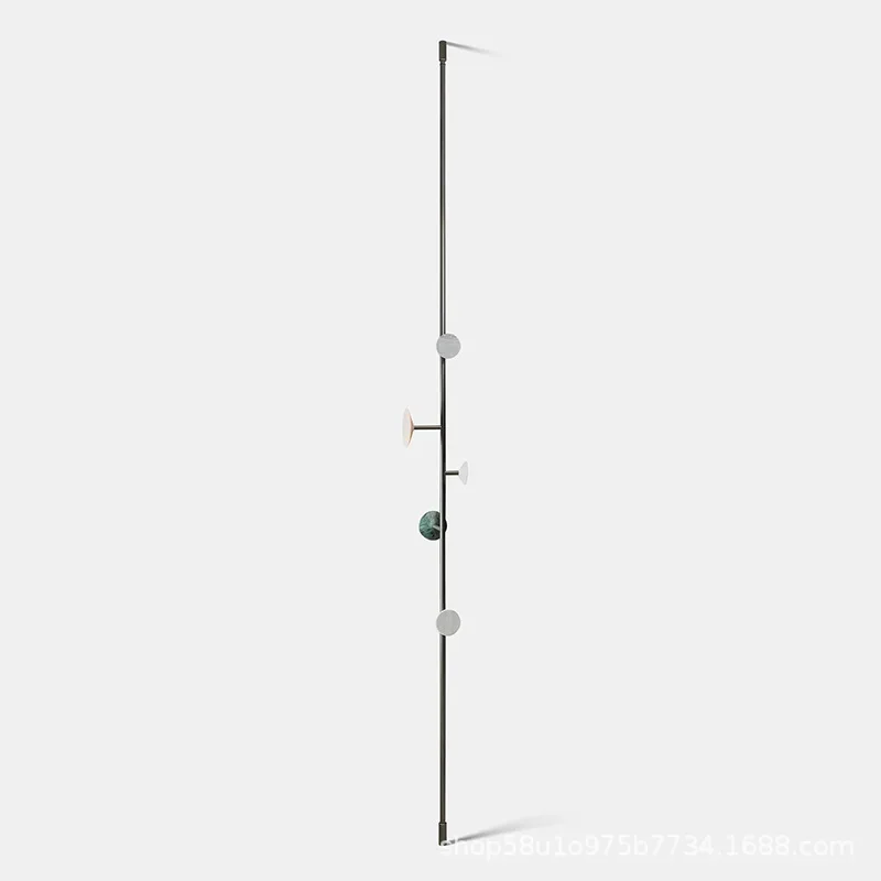 Italian brass floor-to-ceiling, soft decoration designer model room, villa marble bathroom, clothing towel rack