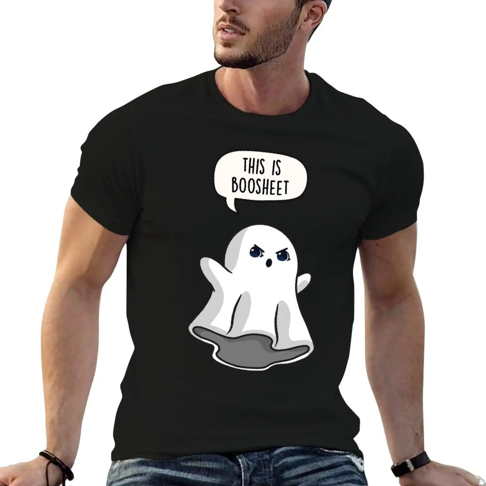 This is Boosheet - Ghost pun T-Shirt Christmas Theme Tee Top