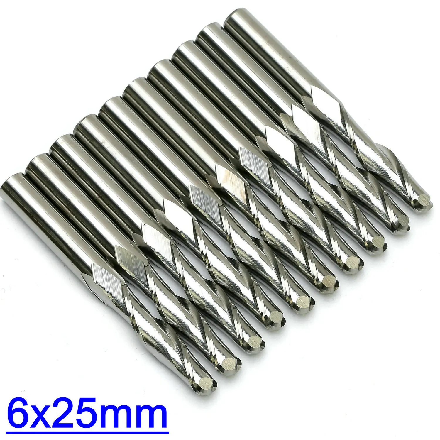 6mm 2 Flutes Ball Nosed End Mill Set Tungsten Steel Solid Carbide Engraving Milling Cutters 3D Carving Spiral Woodworking Tools