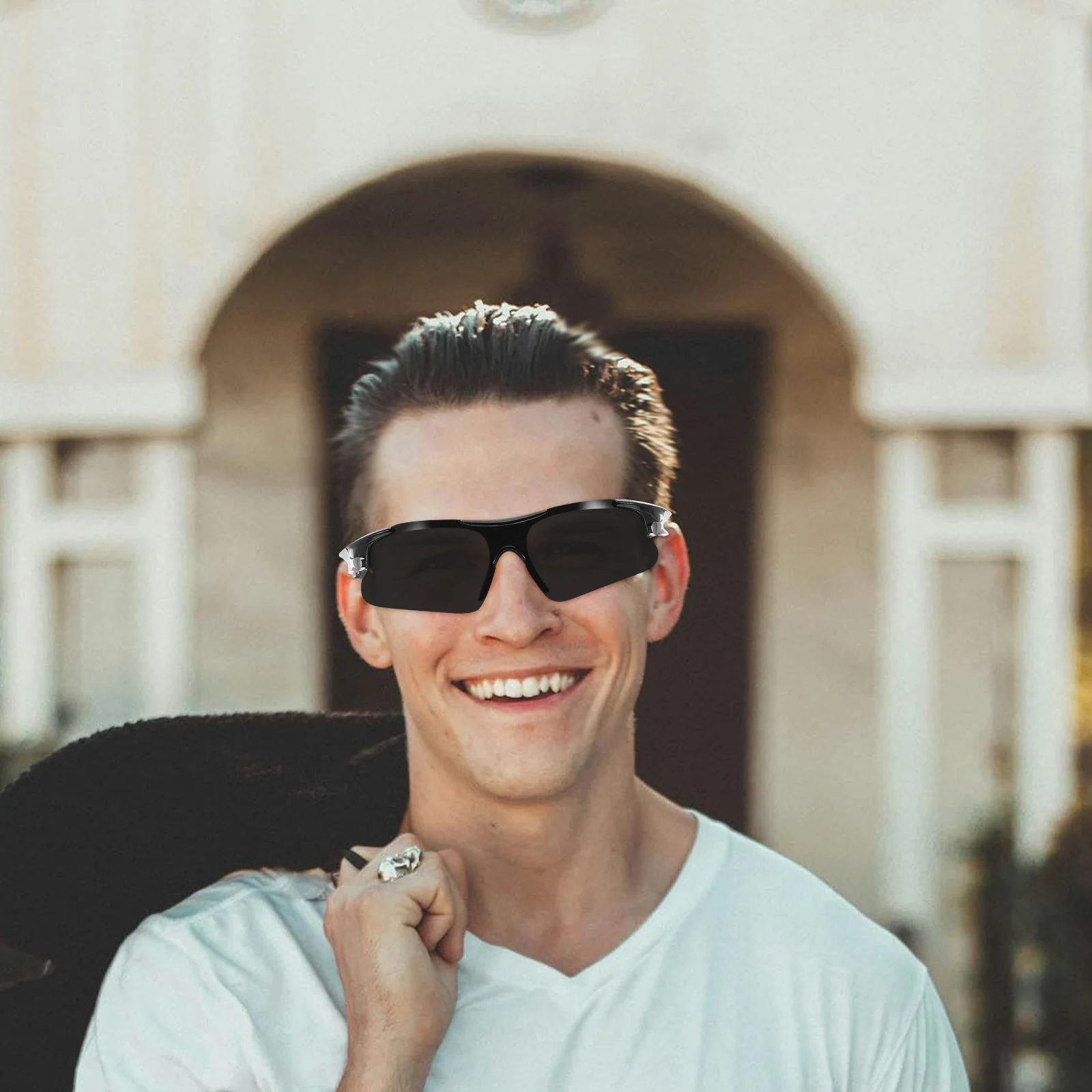 2Pcs Unisex Sports Sunglasses for Cycling Mountain Biking Windproof Dust Proof Uv400 Protection Outdoor Activity Eyewear for Men