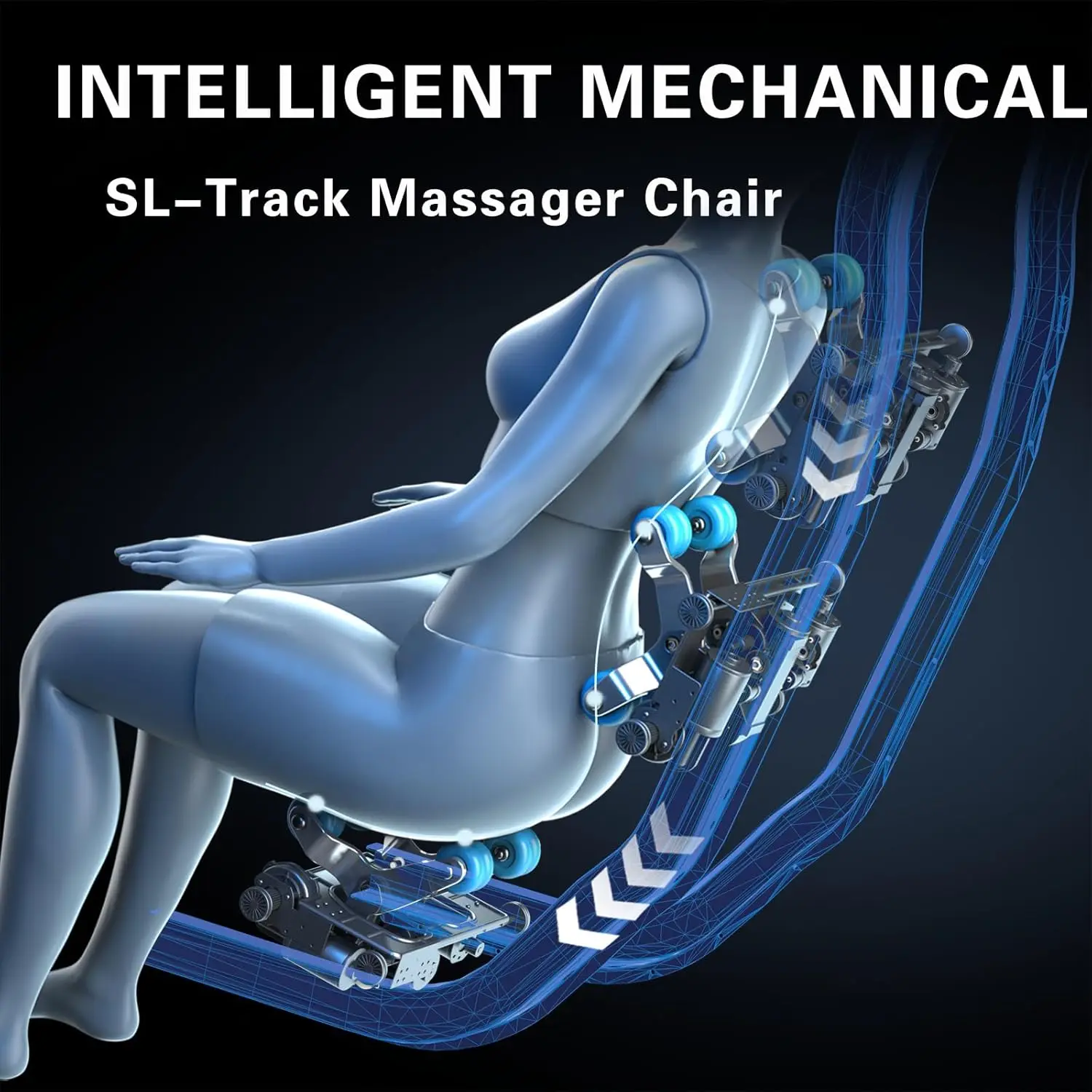 Professional 3D 4D Zero Gravity Electric Full Body Massage Chair-Portable Foldable with Bluetooth for Home & Office Use