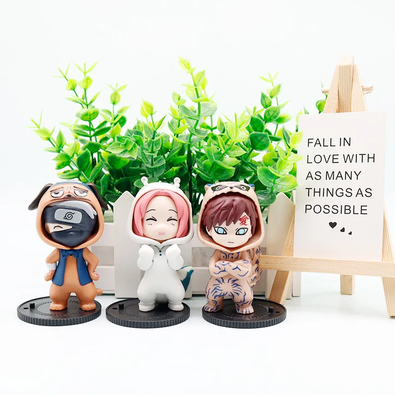 Figur Aksi Seri Pajamars Naruto Bnfigureq Blind Box Model Sasuke Kakashi Desain Kostum Dekorasi Hadiah Natal Mainan