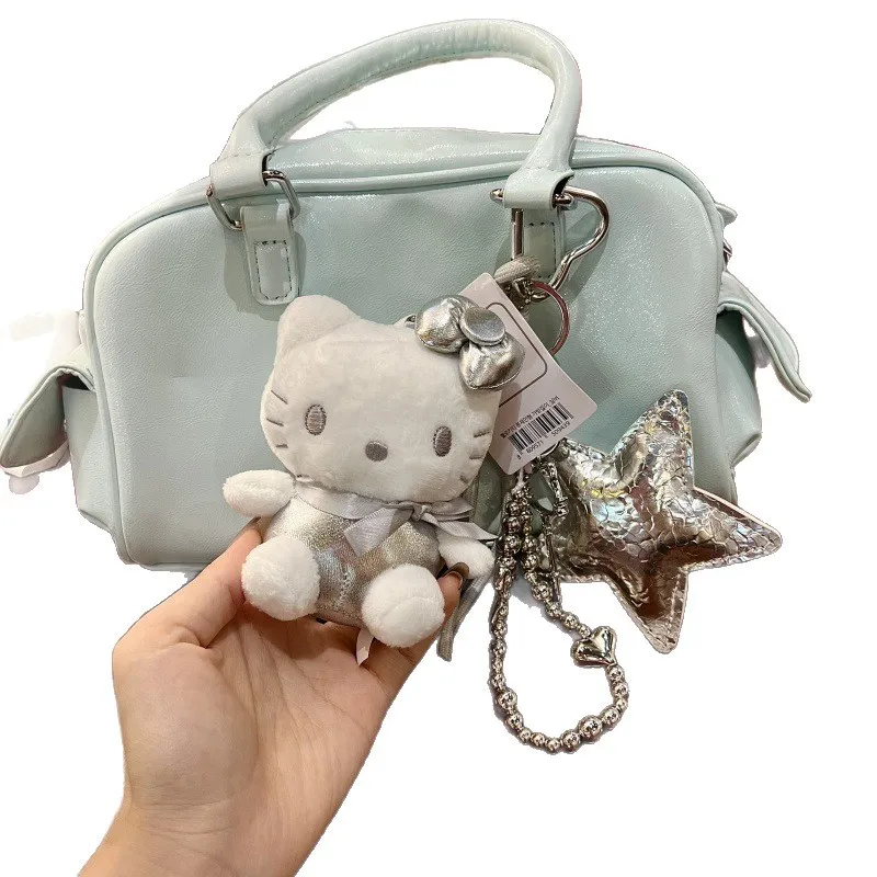 Breloczek pluszowy Sanrio Hello Kitty, zawieszka kawaii do plecaka, personalizowane modne akcesoria, prezenty dla przyjaciół na święta.
