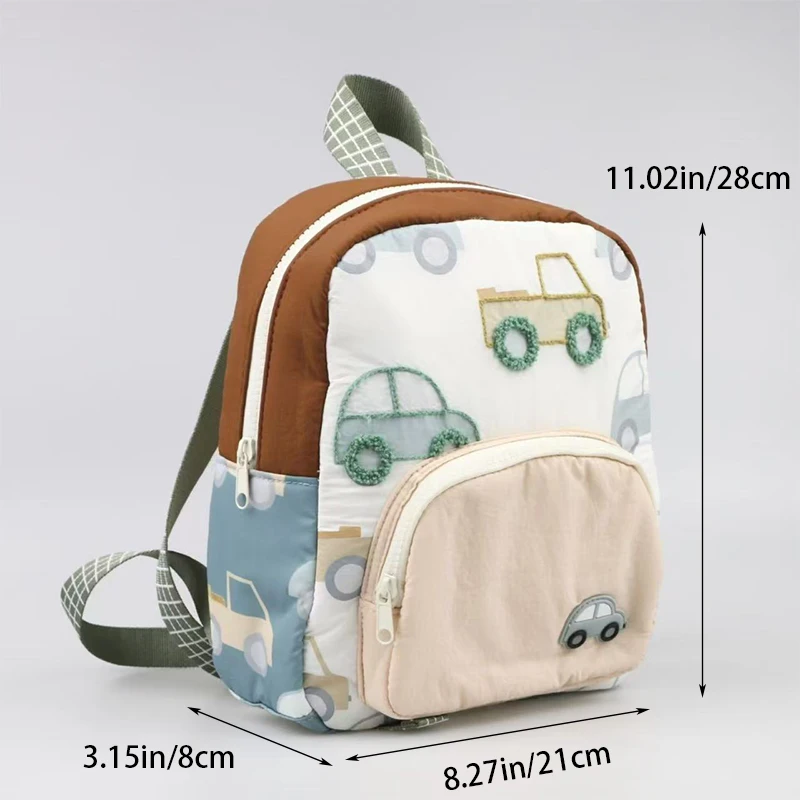 Nowy Dziecięcy Wielofunkcyjny Plecak Śliczny Haft Samochodu Tornister Przedszkolny Chłopcy i Dziewczęta Lekki Plecak
