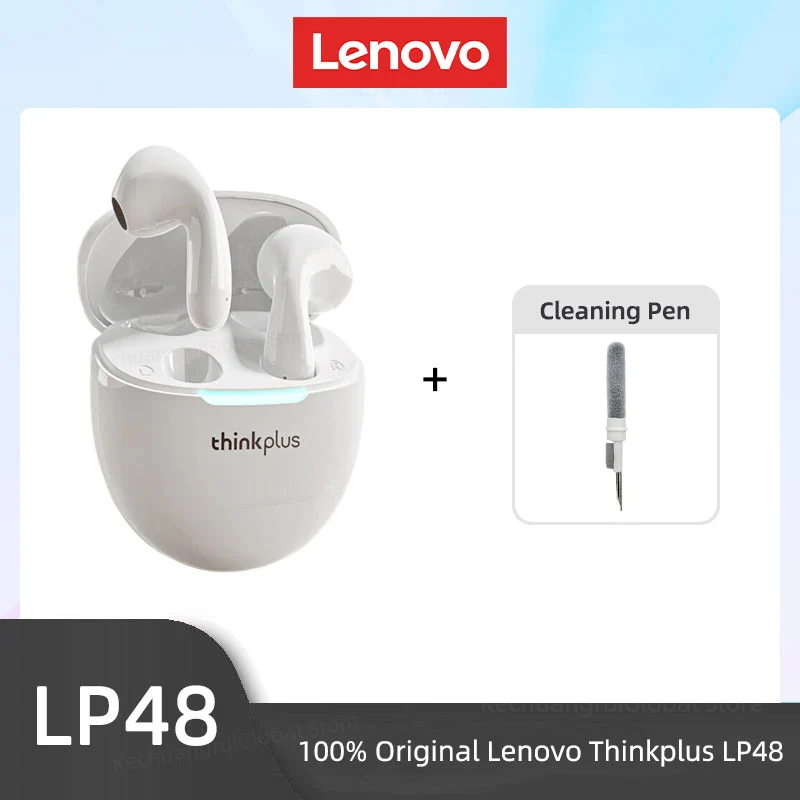 Original Lenovo LP48 TWS Wireless Bluetooth 5.4 Earphone Gaming Earbuds HIFI Music Headphones Noice Cancelling Dual Mode Headset