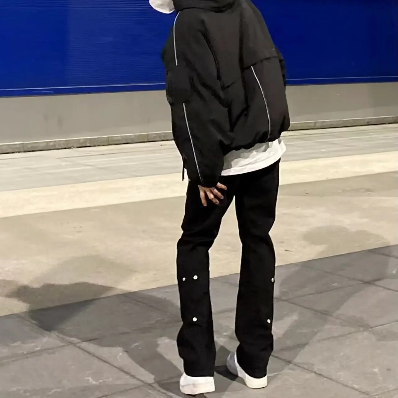 

Faionable Large Size 300 Pou Straight Leg Jeans Trendy Ins Blue Denim Jeans Youthful Wear Resistant Casual Straight Cut