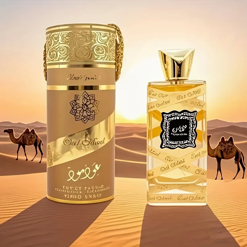 

100ml Arabic Oud Elixir Eau De Parfum Luxury Gold Ribbon Woody Aroma Long Lasting Scent Spray Daily Evening Wear